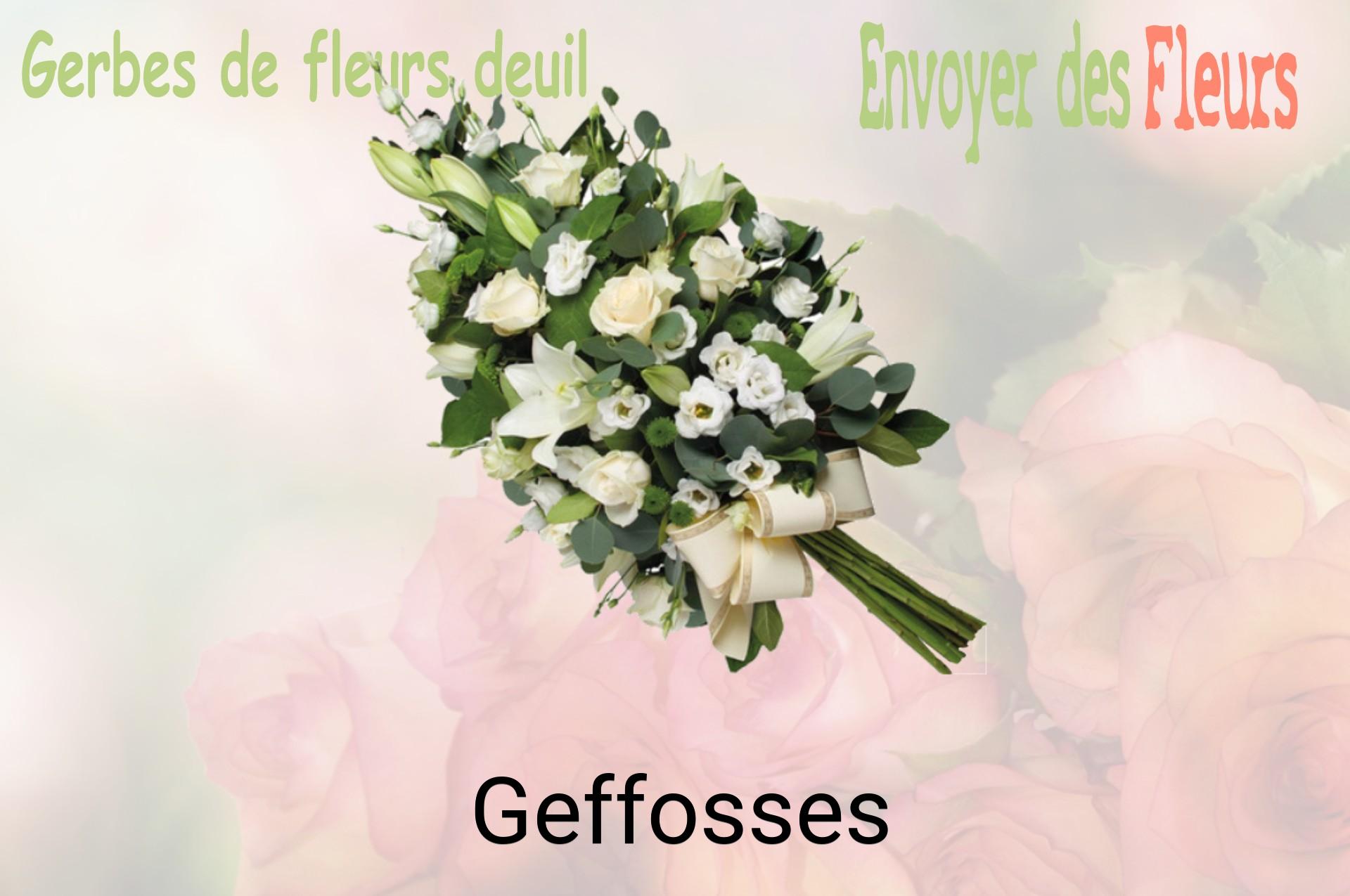 Gerbe de fleurs de deuil livrée à Geffosses